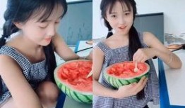 夏天吃瓜拍照室内,镜头下的清凉瞬间